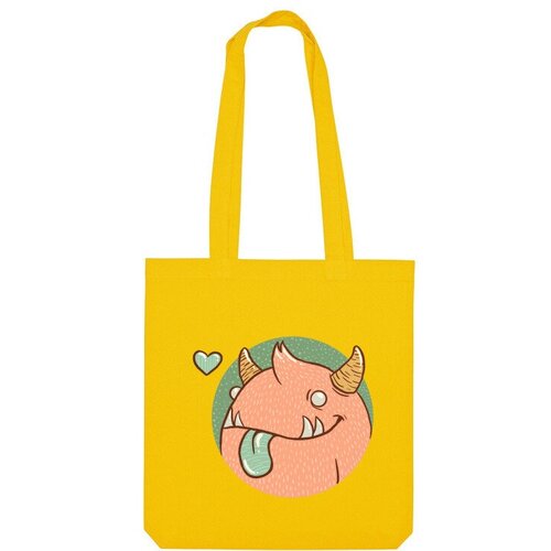 Сумка шоппер Us Basic, желтый сумка влюблённый розовый монстр зеленое яблоко