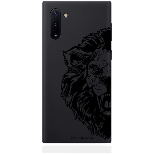 Черный силиконовый чехол MustHaveCase для Samsung Galaxy Note 10 Король Лев