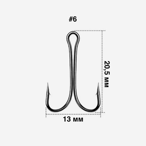 Набор рыболовных двойников Fishing Gear №6 (10 шт) набор рыболовных приманок leo sports 103 шт