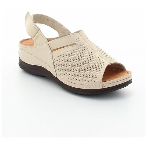 фото Босоножки dakkem женские летние, размер 39, цвет бежевый, артикул 629-02-23