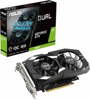 Видеокарта ASUS GeForce GTX1650, DUAL-GTX1650-O4GD6-P-V2, 4Gb DDR6, 128bit, DVI/HDMI/DP, 2xFan, RTL