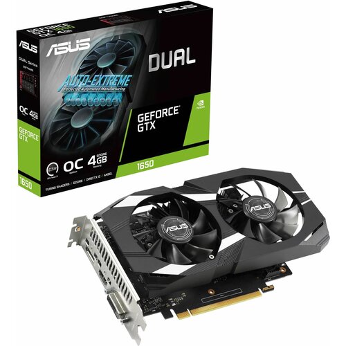 Видеокарта ASUS GeForce GTX1650 OC 4Gb GDDR6 128bit DVI HDMI DP HDCP DUAL-GTX1650-O4GD6-P-V2