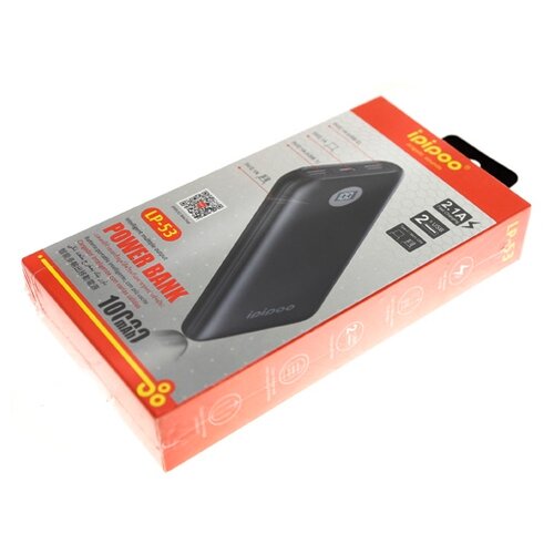 Портативный аккумулятор ipipoo LP-53 10000 mAh, черный, упаковка: коробка