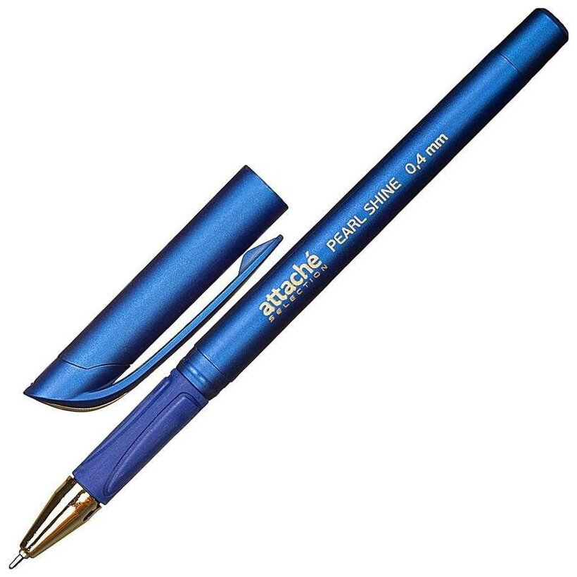Ручка шариковая Attache Selection Pearl Shine (0.4мм, синий цвет чернил, синий корпус) 1шт.
