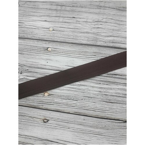 Репсовая лента 20мм. Для рукоделия и шитья (цвет темно-коричневый, шоколадный, ширина 20мм) Длина 0,5м