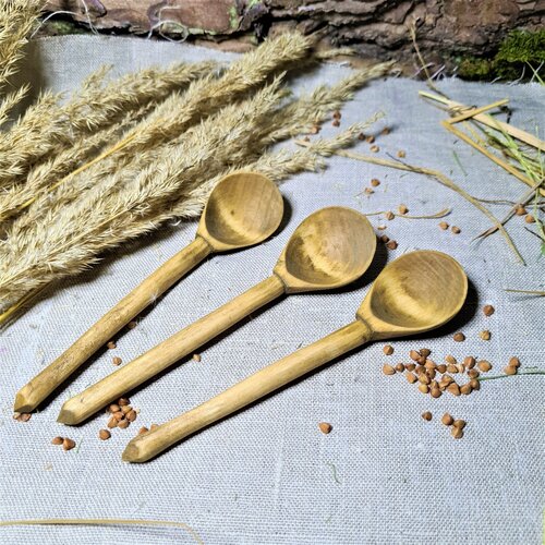 Ложки деревянные чайные, для меда 3 штуки длина 13 см 