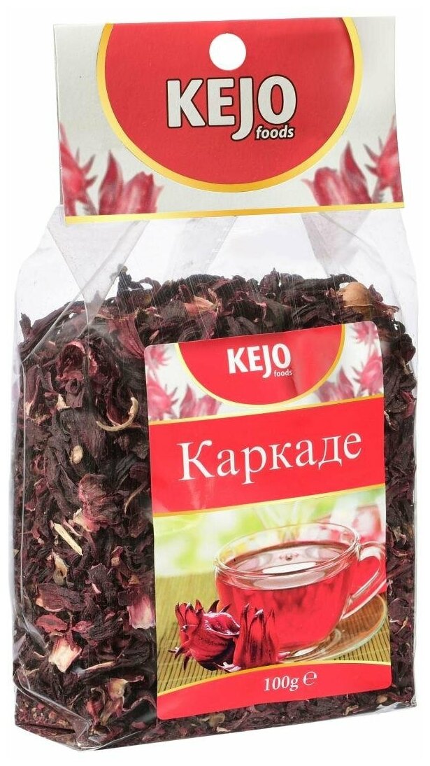 KEJOfoods Чай листовой Каркаде, черный 100г - фотография № 2