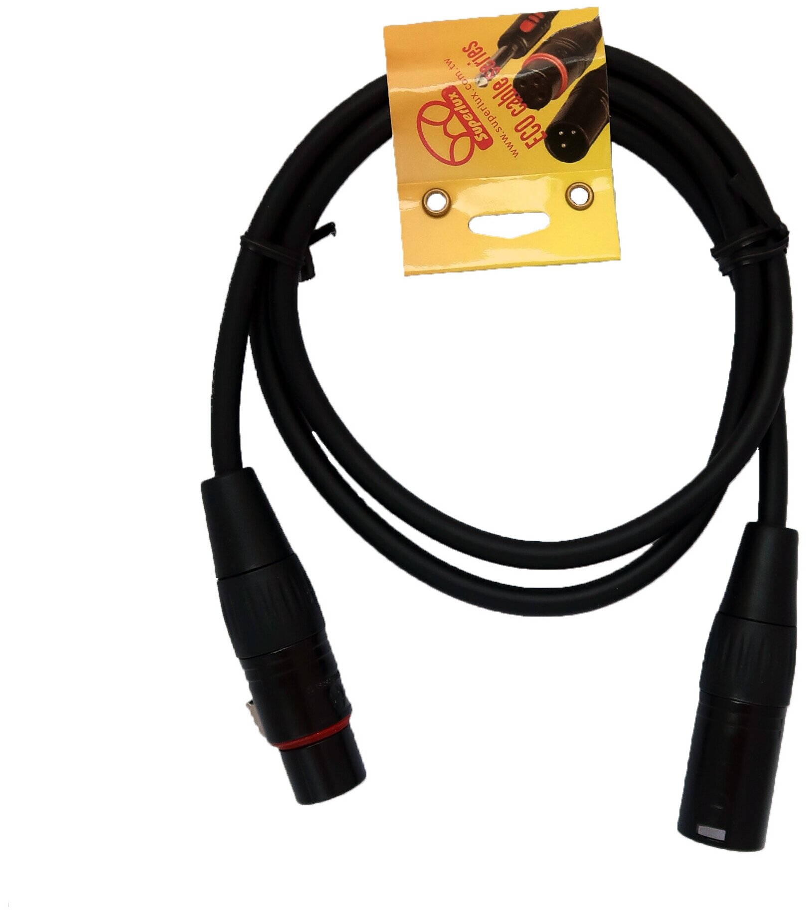 Superlux CFM1FM баласный сигнальный кабель, 1 м, XLR3F - XLR3M, сечение проводников 0,13 мм