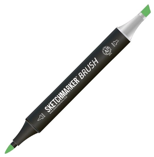 Маркер Sketchmarker Brush двухсторонний на спирт.основе цв.G91 Зеленый папоротник