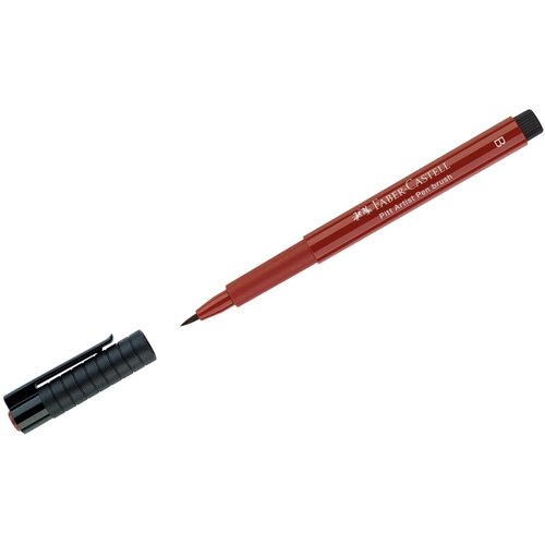 Комплект 10 шт, Ручка капиллярная Faber-Castell Pitt Artist Pen Brush цвет 192 индийский красный, пишущий узел кисть комплект 10 шт ручка капиллярная faber castell pitt artist pen calligraphy цвет 101 белый с 2 5мм пишущий узел каллиграфический