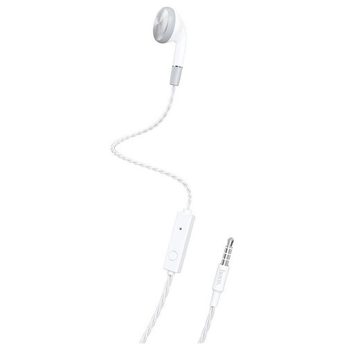 Наушники внутриканальные HOCO M61 Nice tone микрофон кнопка ответа моно кабель 12м цвет белый 23100₽