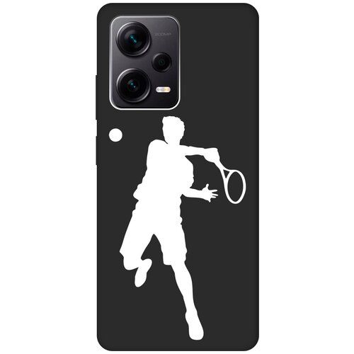 Матовый чехол Tennis W для Xiaomi Redmi Note 12 Pro / Note 12 Pro+ / Note 12 Explorer Edition с 3D эффектом черный матовый чехол basketball w для xiaomi redmi note 12 pro note 12 pro note 12 explorer edition с 3d эффектом черный