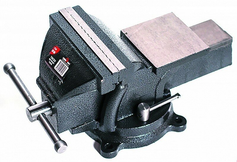 фото Тиски слесарные 200мм поворотные с наковальней