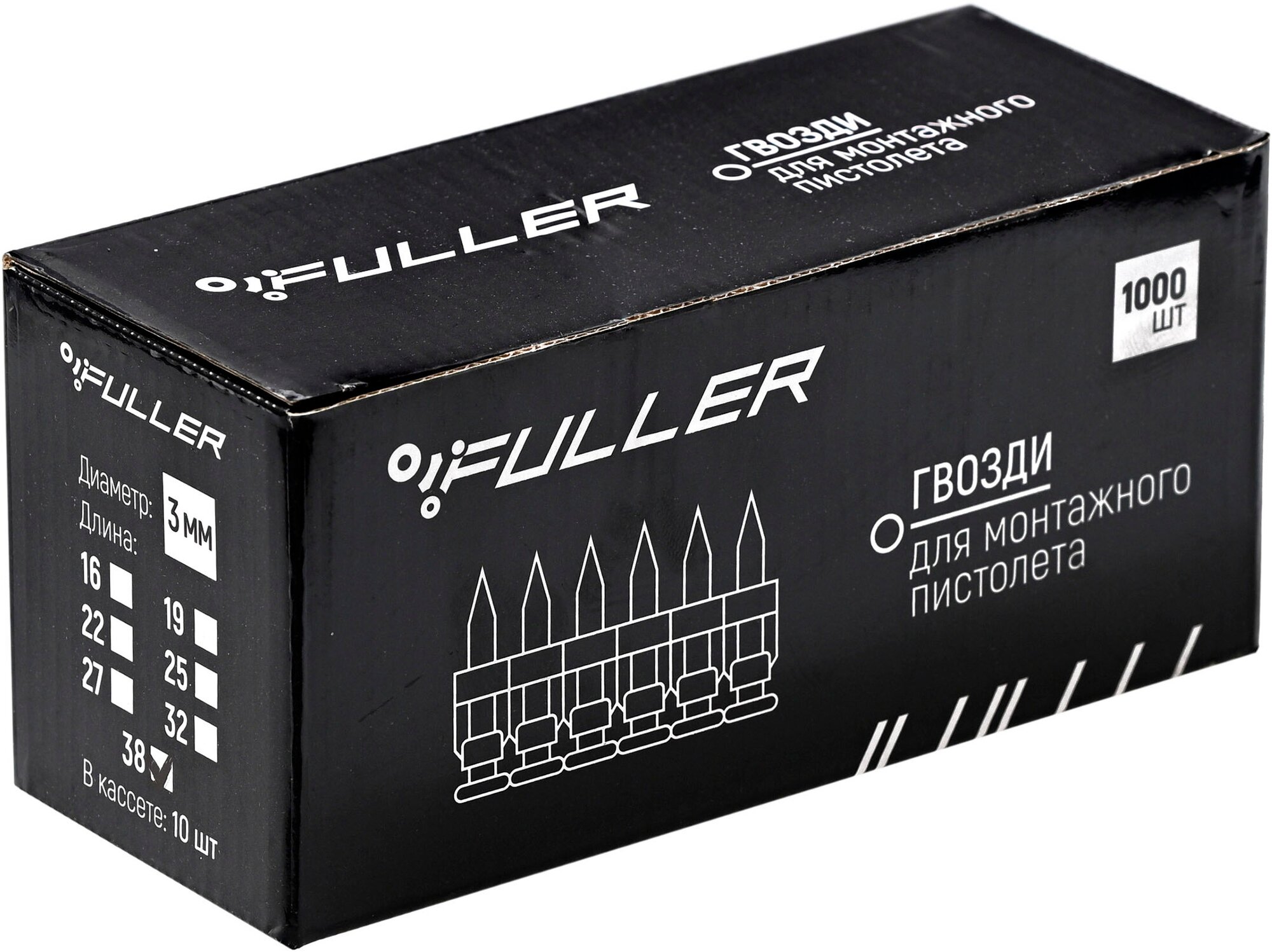 фото Гвозди для монтажного пистолета 3 х 38 мм усиленные FULLER