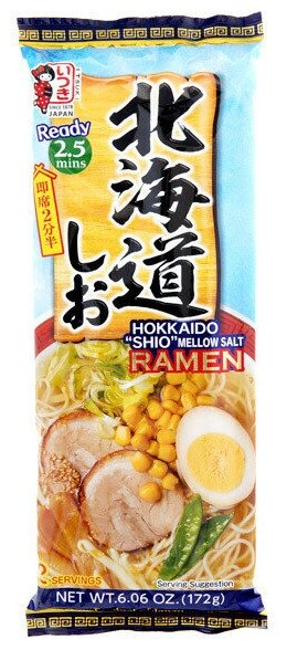 Лапша рамен Хоккайдо Шио с соусом (2 порции) ITSUKI 172 г - фотография № 2