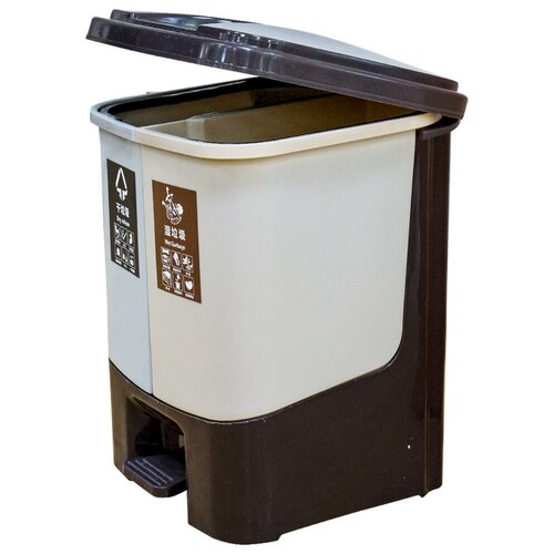 Контейнер бытовой для раздельного сбора мусора Unigood 333344см бежевыйкоричневый 3580₽