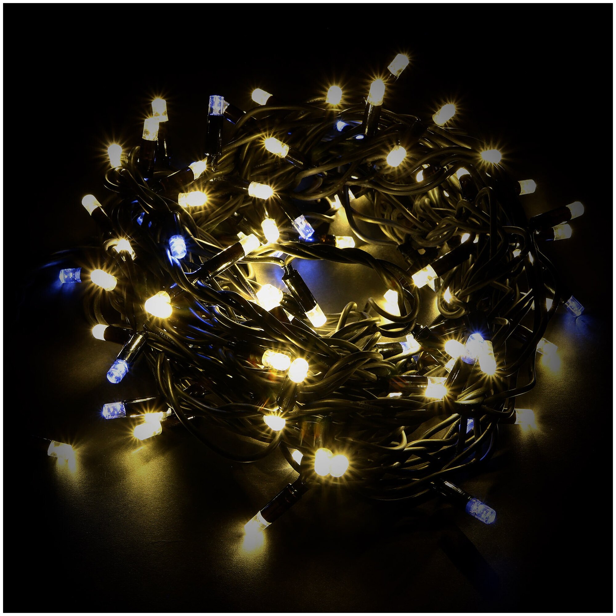 фото Электрогирлянда , гирлянда уличная новогодняя 100led черный кабель Reason без стартового шнура