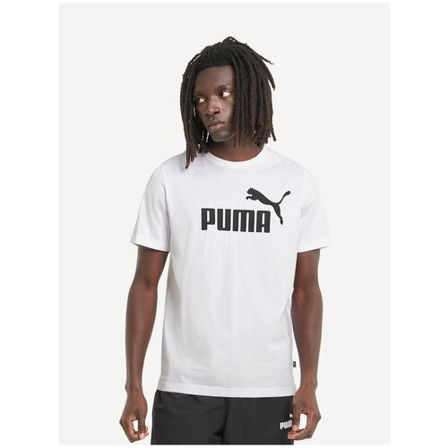 футболка puma essentials small logo tee размер xs синий Футболка спортивная PUMA, размер XXL, белый