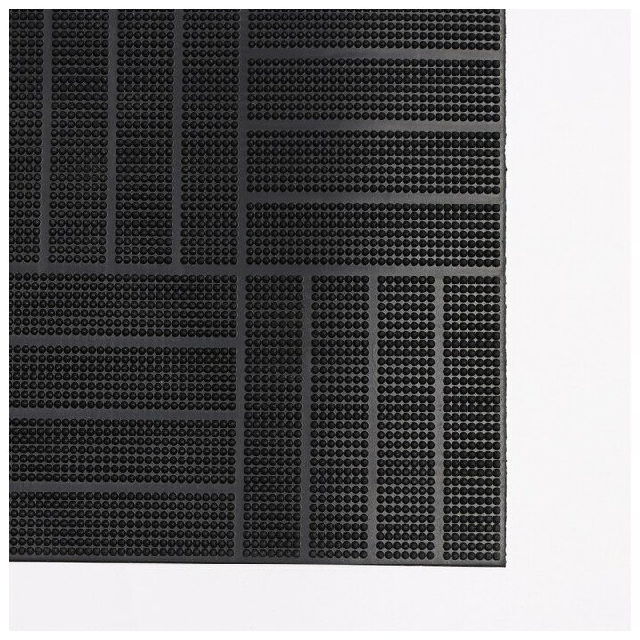 Коврик придверный резиновый «Паркет», 40×60 см, цвет чёрный - фотография № 4