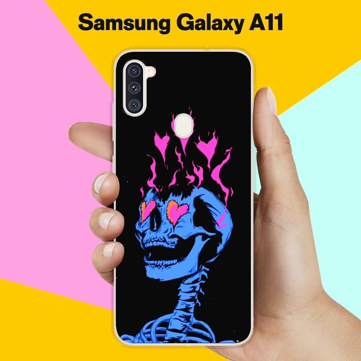 Силиконовый чехол на Samsung Galaxy A11 Череп 20 / для Самсунг Галакси А11