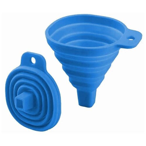 Силиконовая складная воронка голубой 249₽
