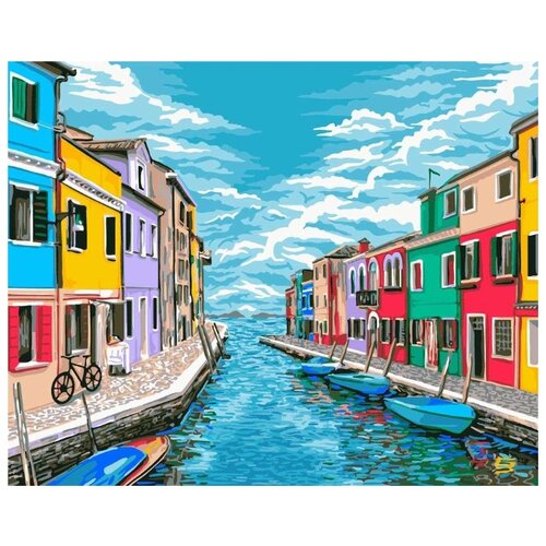 картина по номерам закат в венеции 40x50 см Картина по номерам Дороги Венеции, 40x50 см