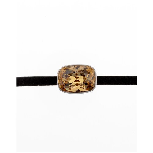 Колье XUPING JEWELRY, Swarovski Zirconia, длина 35 см, черный кружевной чокер с крупными камнями кружевная бархотка с цветами вечернее украшение на шею черный