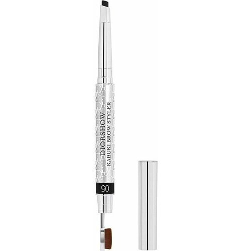 DIOR Водостойкий кремовый карандаш для бровей с кистью кабуки Diorshow Kabuki Brow Styler (05 Black) diorshow kabuki brow styler