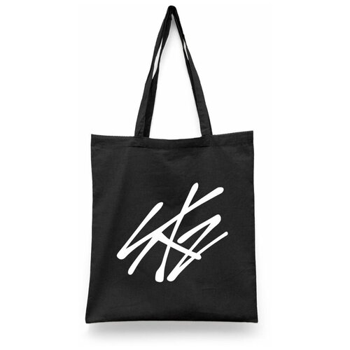 фото Сумка-шоппер унисекс каждому своё "stray kids/k-pop" черная