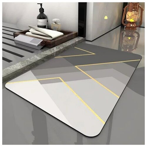 Коврик для ванной и туалета, коврик придверный противосокользящий супервпитывающий, быстросохнущий 50*70