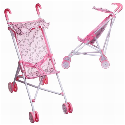 Прогулочная коляска ABtoys Рыбки K0130 розовый легкая детская коляска складная и съемная детская портативная безопасная коляска в виде корзины