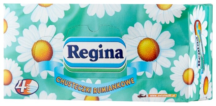 Салфетки Regina косметические Ромашка в коробке ароматизированные 21 х 21 см