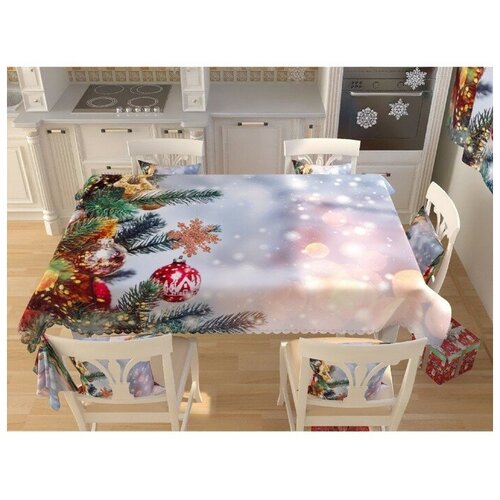 Фотоскатерть «Новогодняя коллекция 102», размер 145 × 200 см, габардин