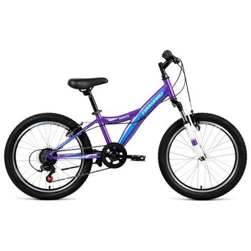 фото Подростковый горный (MTB) велосипед FORWARD Dakota 20 2.0 (2019) фиолетовый 10.5" (требует финальной сборки)