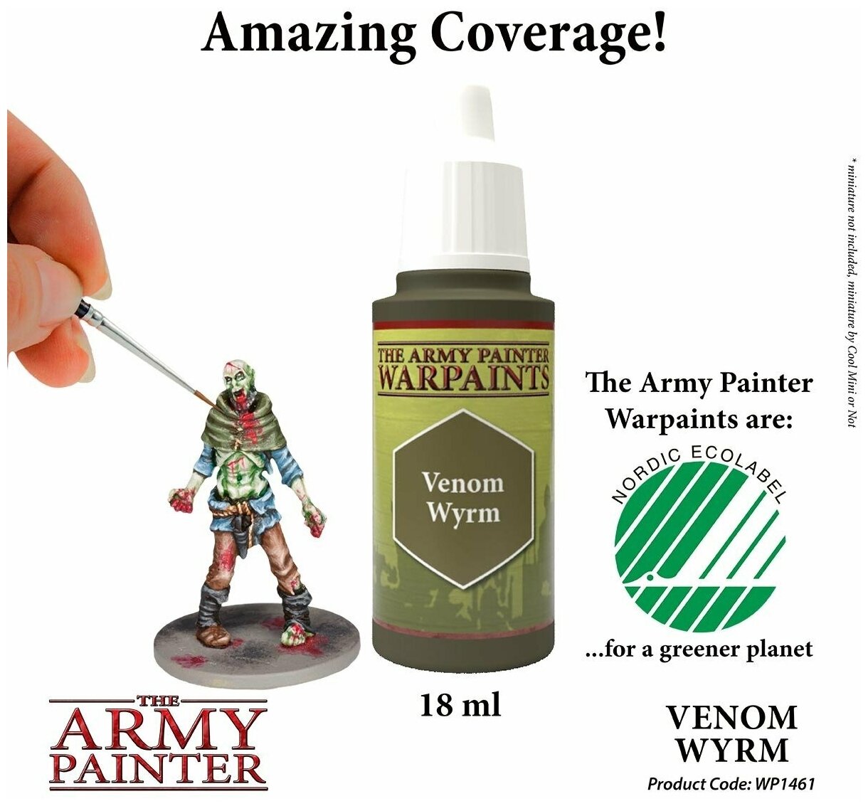 Баночка с краской Army Painter: Venom Wyrm (18 мл.) для миниатюр