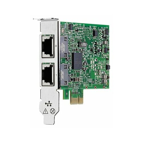 Сетевой адаптер HPE Ethernet Adapter, 361T, Intel, 2x1Gb, PCIe(2.0), for G7/Gen8/Gen9/Gen10 servers