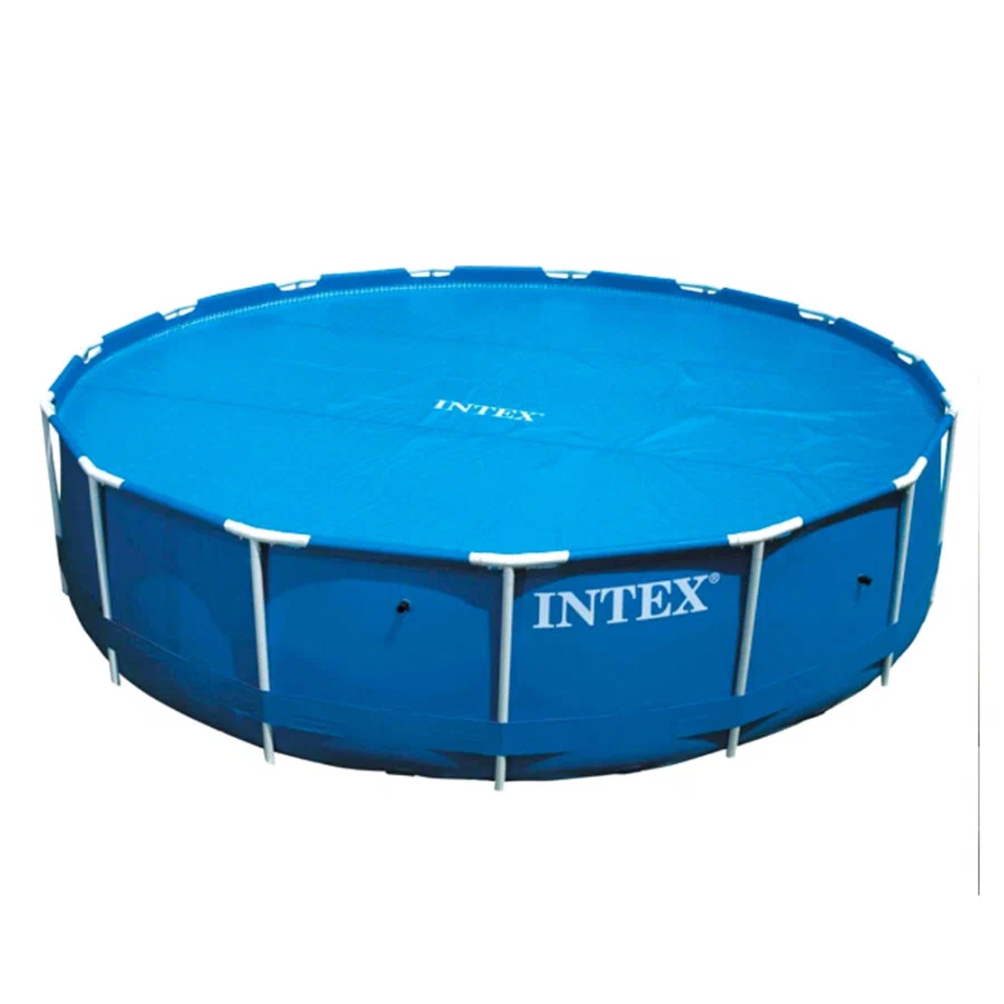 Тент бассейнов 549 см, Intex, арт. 28015, круглый, синий, ПВХ