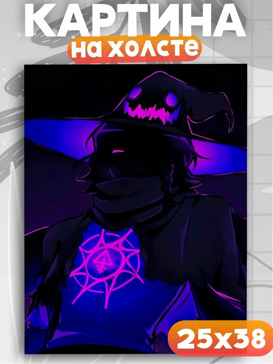 Картина на стену forsaken roblox роблокс азур форсакен, на подрамнике, 1шт, 38х25 размер.