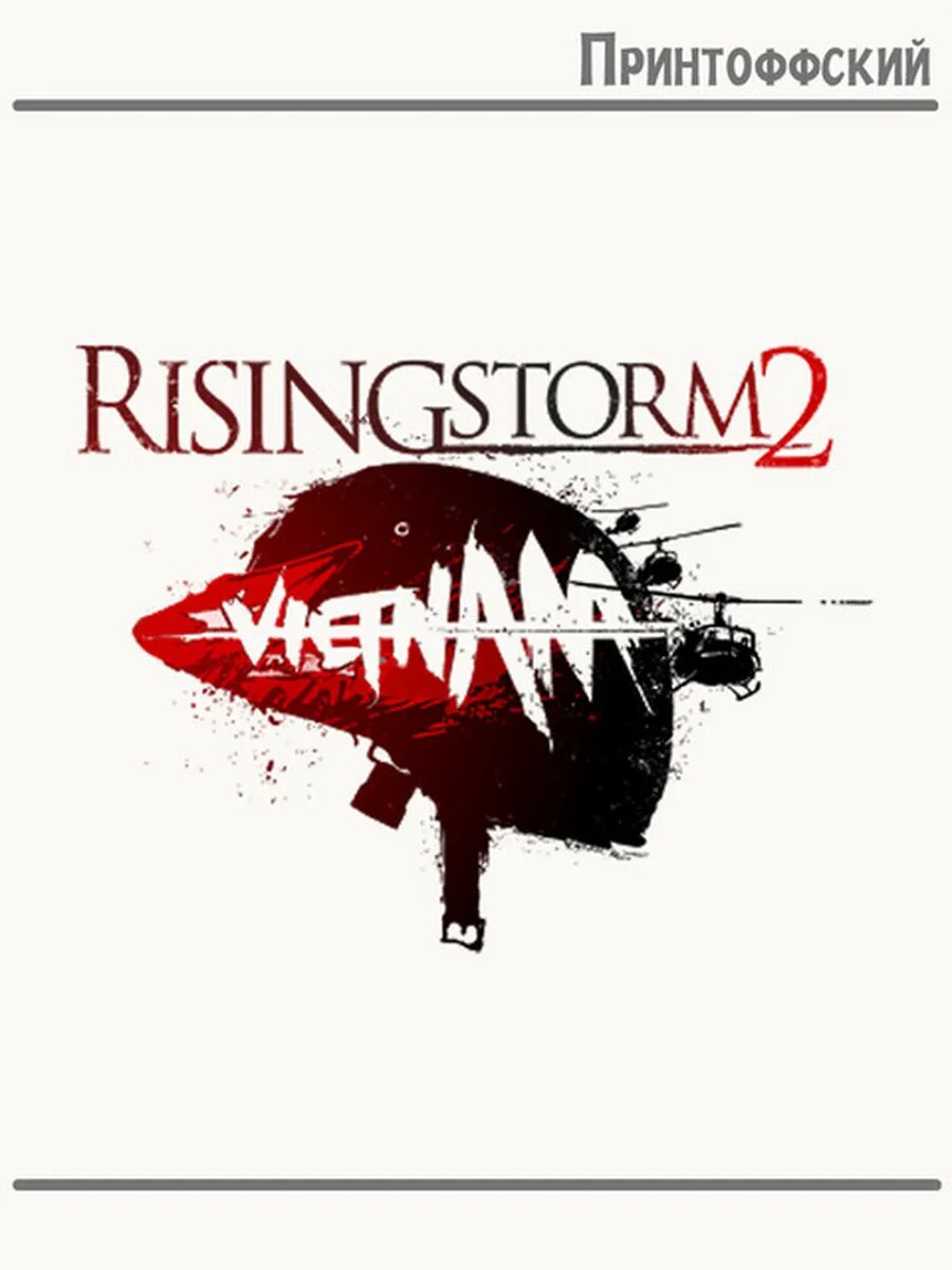 Термонаклейка для одежды и аксессуаров DTF-печать rising storm vietnam рисинг сторм