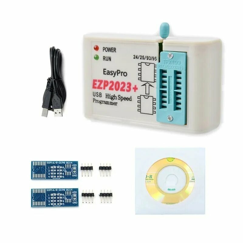 Высокоскоростной USB SPI программатор флэш-памяти EZP2023 поддерживает EEPROM 24/25/93 МГц.