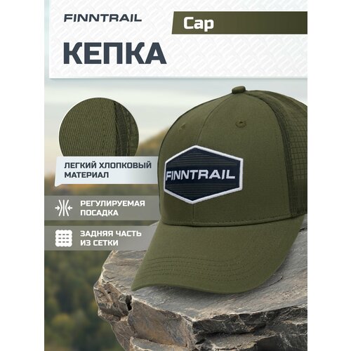 фото Бейсболка finntrail cap для мужчин, размер onesize, хаки