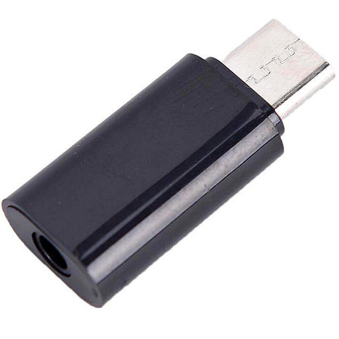 Аудио адаптер USB-C на 3.5мм AU-C06 без провода - чёрный