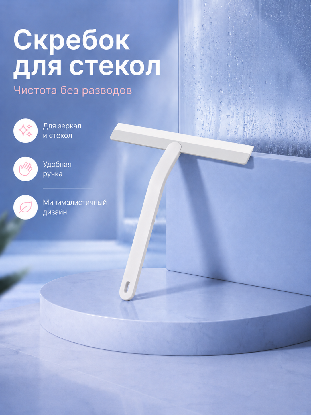 IBRICO/Водосгон/ Силиконовый скребок/для окон/для автомобиля/для стекол
