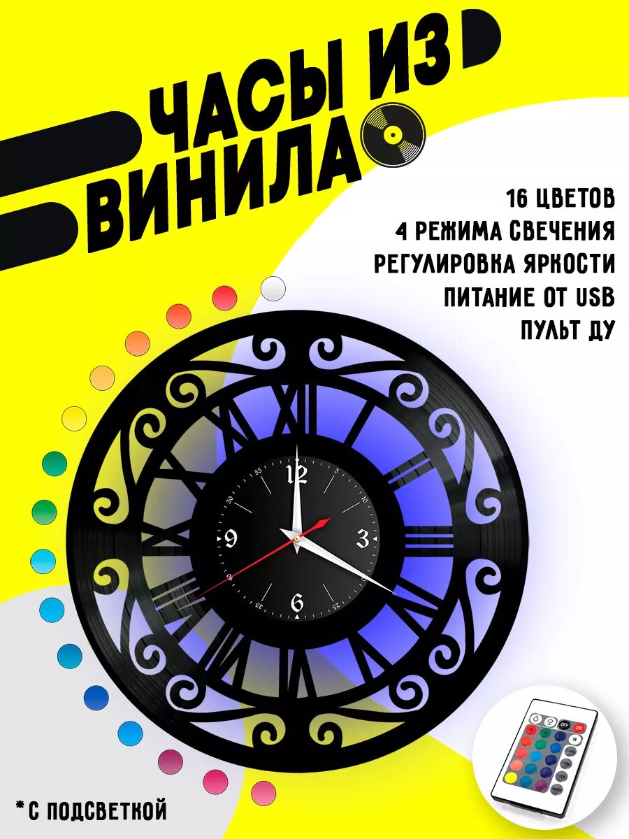 Часы из винила / Цифры / время