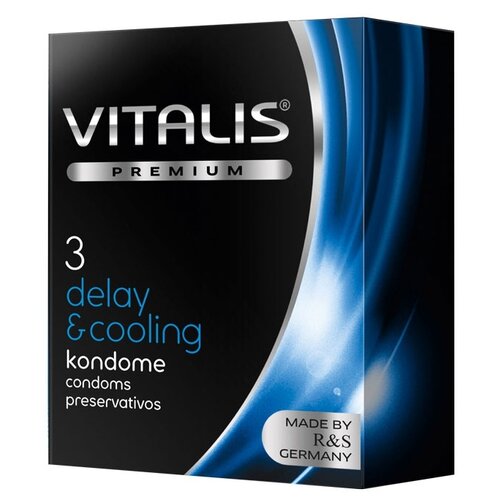 Презервативы VITALIS Delay & Cooling, 3 шт.