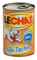 Корм для кошек LeChat Консервы Кусочки в соусе Курица и Индейка (0.4 кг) 1 шт. 0.4 кг 1