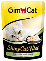 Корм для кошек GimCat ShinyCat Filet цыпленок с папайей (0.07 кг) 12 шт. 0.07 кг 12