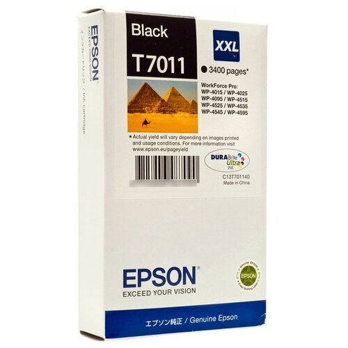 Картридж Epson C13T70114010, 3400 стр, черный картридж epson c13t70114010 3400 стр черный