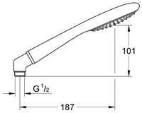 Лейка для душа Grohe Vitalio Art 27726000 хром