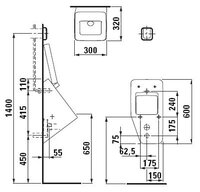 Писсуар LAUFEN Alessi Dot 8.4090.1.400.000.1